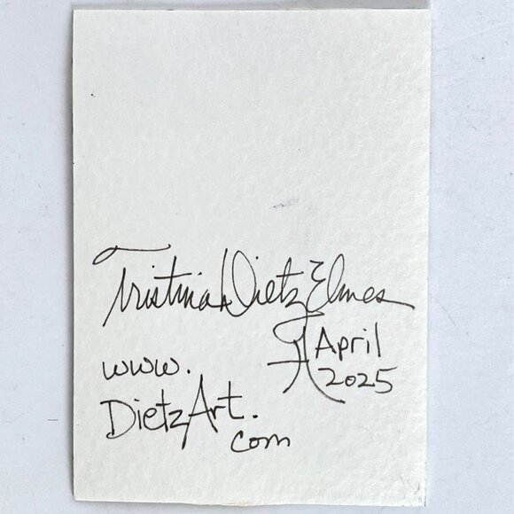 ACEO Original Turtle Joy Handmade Acrylic Mixed Media Art Card ATC - Picture 3 of 3